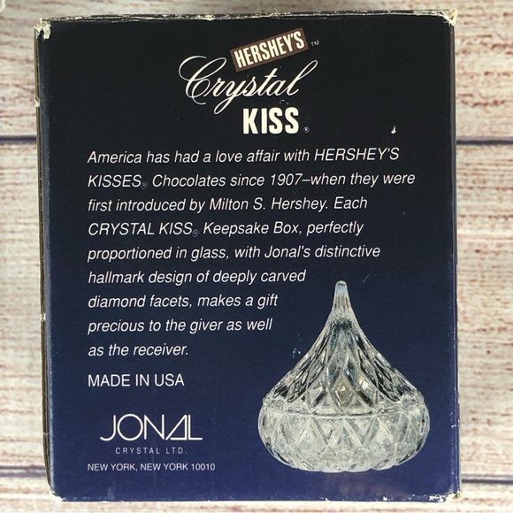 Vintage Hershey’s Crystal Kiss Candy Dish Trinket Box - Jonal Crystal - USA - Picture 5 of 6
